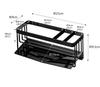 Yamazaki Jitsugyo 5017 Water Flowing Sponge & Bottle Holder Black Approx. W25 x D10 x H9.5cm Tower Sponge Rack Sponge Holder Drainer Function
