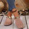 Mode Damen Hausschuhe 2025 Sommer Neu Zuhause Runde Zehen Sandalen Heißes Wasser Mesh Damen Schuhe Diamant Ballerinas Hausschuhe Pantoletten Damen