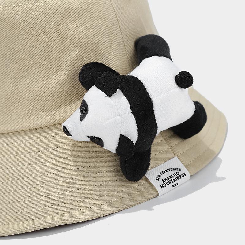 Cartoon cute panda bucket hat ins designer niche basin hat Korean version of college style couple hat