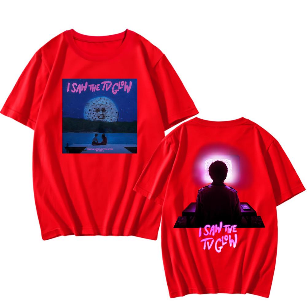 

Футболка с графическим принтом Alex GI Saw The TV Glow, модная, забавная, свободного покроя, унисекс, винтажный топ, новая хлопковая футболка, креативная, эстетичная футболка XXL красный