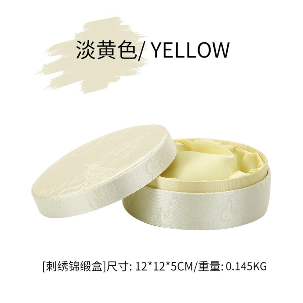 Premium Solid Color Embroidered Bangle Bracelet Box Traditional Luxury Good-looking Exquisite Chinese Round Packaging Exquisite