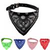 Bufanda Ajustable para Cuello de Mascota Perro Cachorro Gato Bandana Collar Pañuelo para el Cuello Estampado PU Venda Triangular Linda