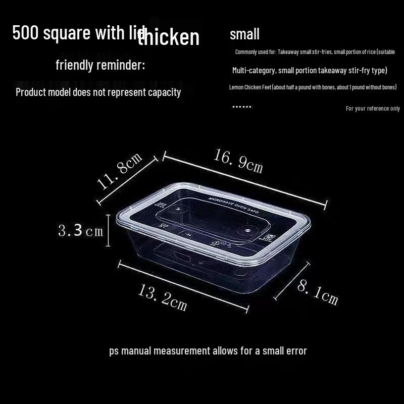 Yangge Disposable Transparent Plastic Food Containers