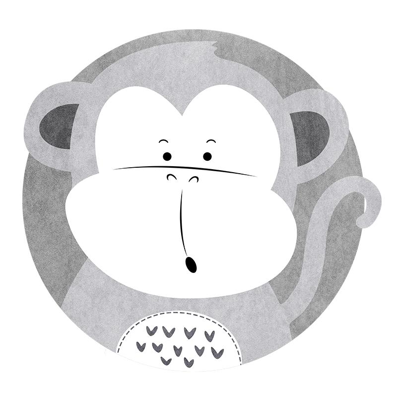 Cartoon Style Bedroom Decor Round Carpet Thick Plush Carpets for Living Room Anti-slip Bedside Floor Mat Fluffy Soft Lounge Rug