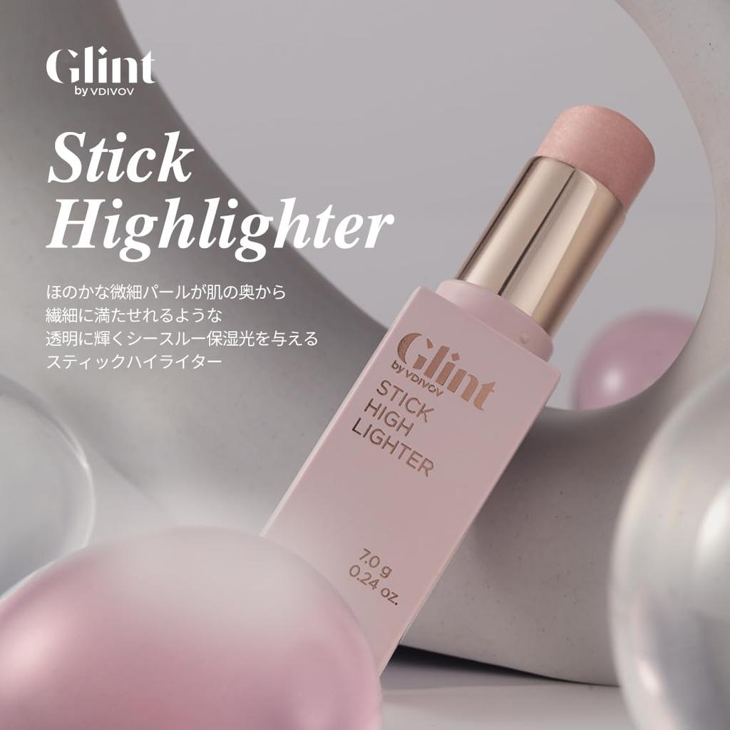 GLINT Stick Highlighter Dewy Moon Korean Korean Face Makeup Suitable for Warm and Cool Skin Shimmering #01 7g, Cosmetics, Makeup, Powder, Powder,