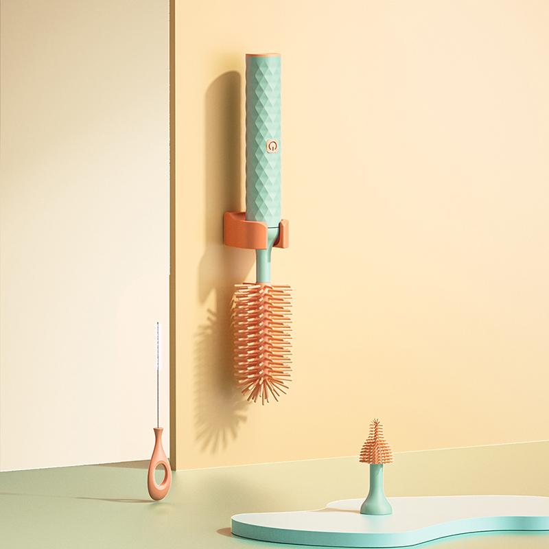 Electric Cleaning Brush With 3 Replacement Heads, Waterproof 360 Degree Rotating Long Handle Silicone