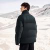Anta Life Series Solid Color Stand Collar Zipper Short Snow Shell Down Jacket Unisex jackets Basic-Black 952348906-4