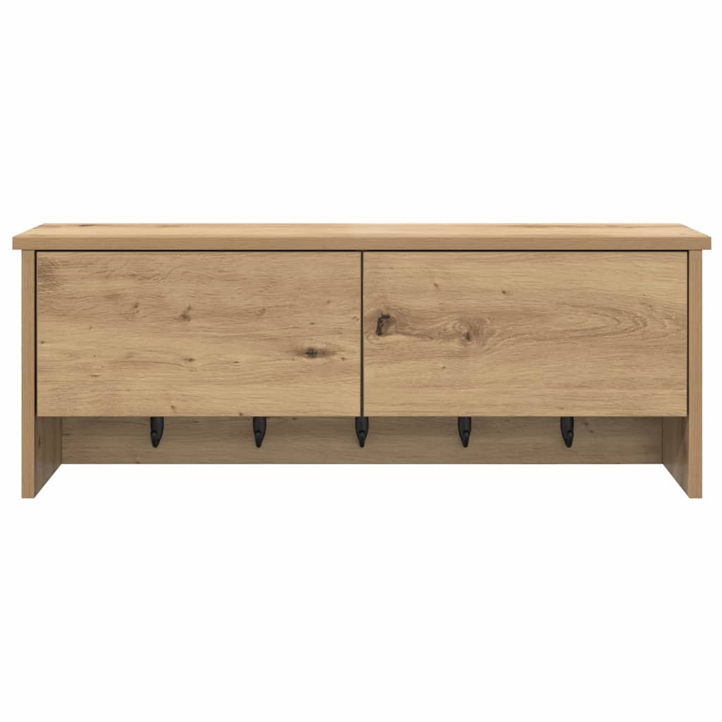 wall mounted nightstand with door Artisan Oak 80 x 20 x 30 cm