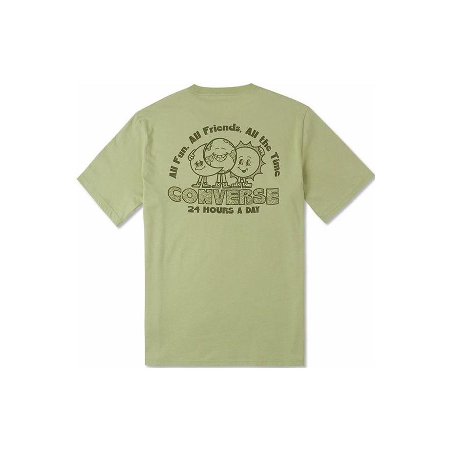 

New Converse EARTH MOON SUN T Shirt Men s Army Green 10025277-A03 M