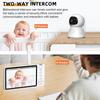 5 Inch HD Baby Monitor With Camera Two-Way Audio Electronic Babysitter Night Vision Nanny Video IPS Screen Baby Monitor