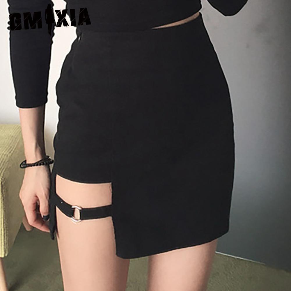 

GMXIA Women s Fashion Casual Solid Color Print Summer Spring Short Skirt S чорний