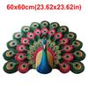 Soft Peacock Carpet Non-slip Bathroom Floor Mat Portable Blanket  for Living Room Tea Table Bedside