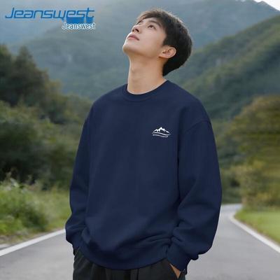Jeanswest 025 Men's Round Neck Long Sleeve Casual T-Shirt