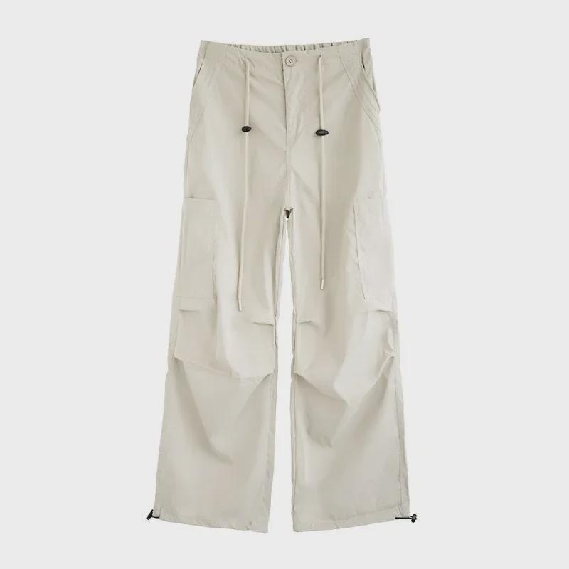 Women's High-Waist Velvet-Lined Wide-Leg Climbing Pants - Autumn/Winter 2025 American Style