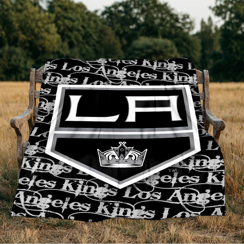 Angeles king Crest Blanket Flannel Throw for Sofa, Indoor, Camping, Living Room, Office, Chair, And Bed Soft Birthday Gift