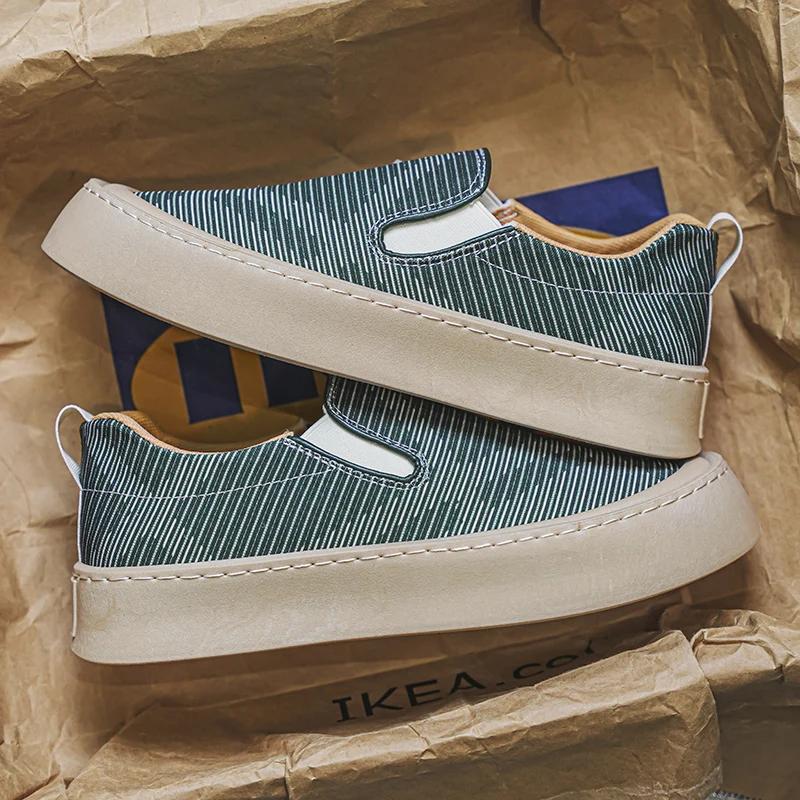 

Тканевые повседневные лоферы-кроссовки мужские кроссовки для спорта и отдыха на платформе спортивная обувь весна и осень вентилируемые износостойкие 44 зелёный