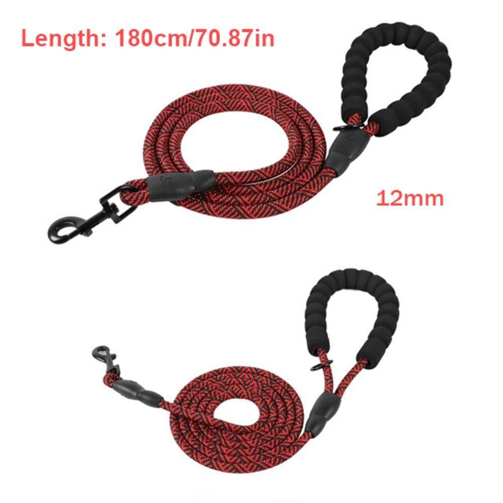 Comfortable Grip Pet Leash 12mm*180cm Dog Walking Leash Sturdy Dog Traction Rope Training Session