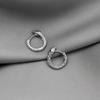 Super Sa Temperament Snake Ear Buckle Diamond-Set Personality Trendy Cool Style Girl Simple Personality Earrings