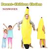 Child/Adult Unisex Funny Banana Costume Yellow Costume Light Halloween Fruit Fancy Party Holiday Dance Dress Costume Decorations
