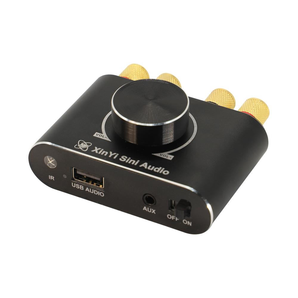 100W+100W BT 5.1 Wireless Audio Power Amplifier Portable Sound Amplifier Speaker Amp for Car and Home