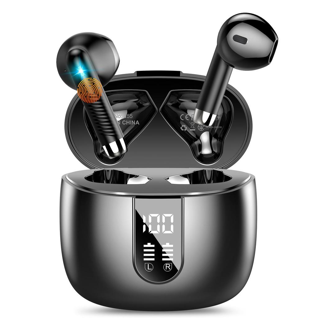 Bluetooth Wireless Earphones Latest Bluetooth Bluetooth ENC Call Noise Cancelling HiFi Sound Quality Bluetooth Earphones Long Playtime Bluetooth