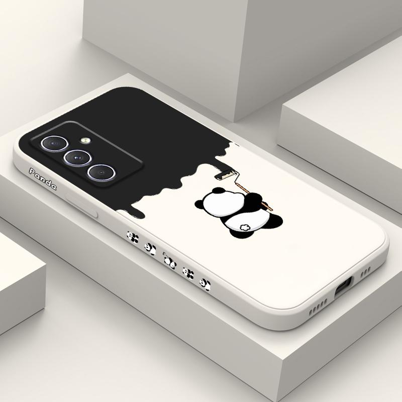 Paint Panda Phone Case For Samsung Galaxy A55 A35 A25 A15 A05 A05S A54 A34 A24 A14 A04 A04S A04E 4G 5G Cover