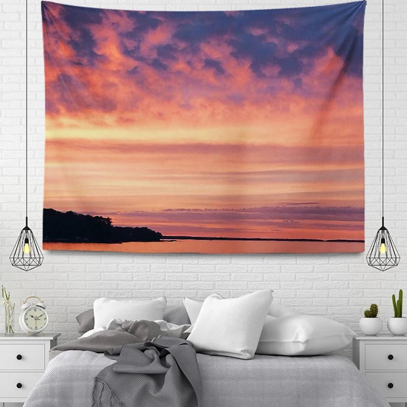 Seaside Scenery Tapestry Minimalist Art Tapestry Aesthetic Room Accessories Wall Hanging Fabric Wall Home Living Room Decor
