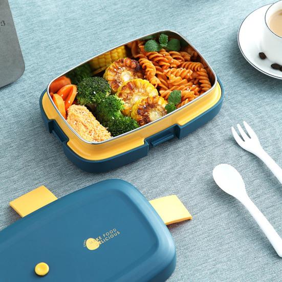 1000ml Leak-Proof Lunch Containers Compact Stainless Steel Stylish Insulated Lunch Box for Home
