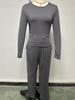 European & American Women's Solid Color Casual Sports Set: Long Sleeve Top & Wide-Leg Pants.