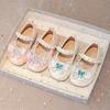 Baby Girls Flats Chic Shoes Sequins Lace Butterfly Beautiful Glitter Rhinestone Crystal Kids Princess Shoes for Wedding Party