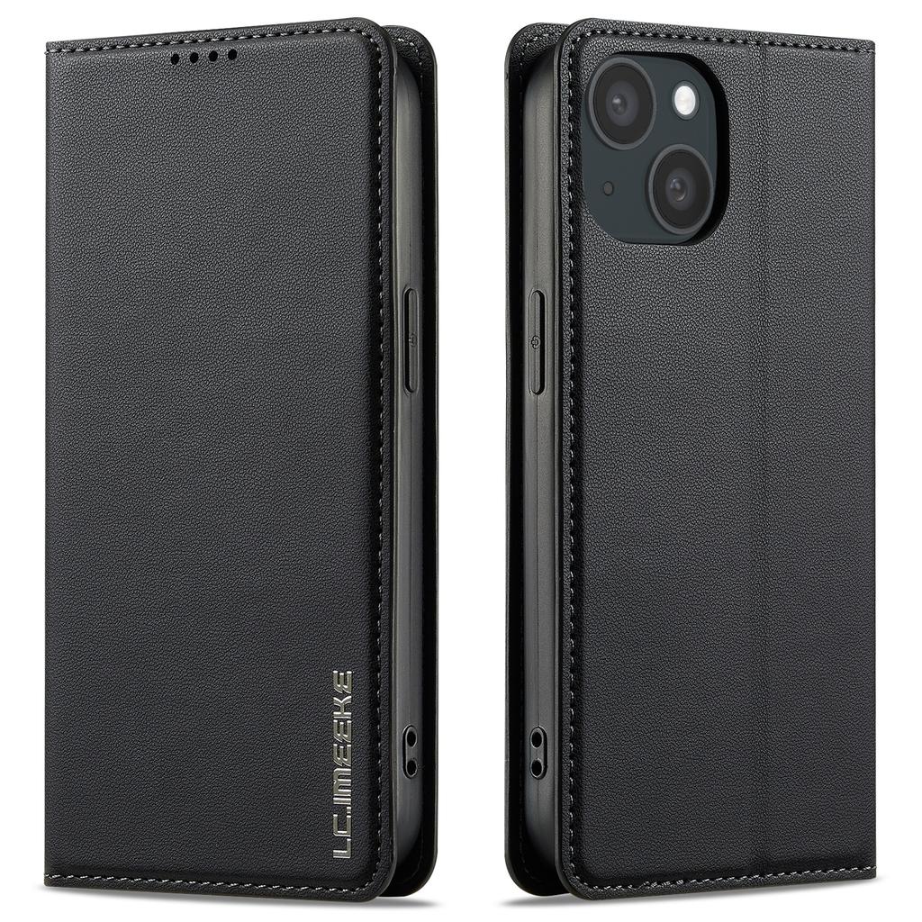 LC.IMEEKE L1 Series for iPhone 14/13 Case PU Leather Wallet Stand Protective Phone Cover
