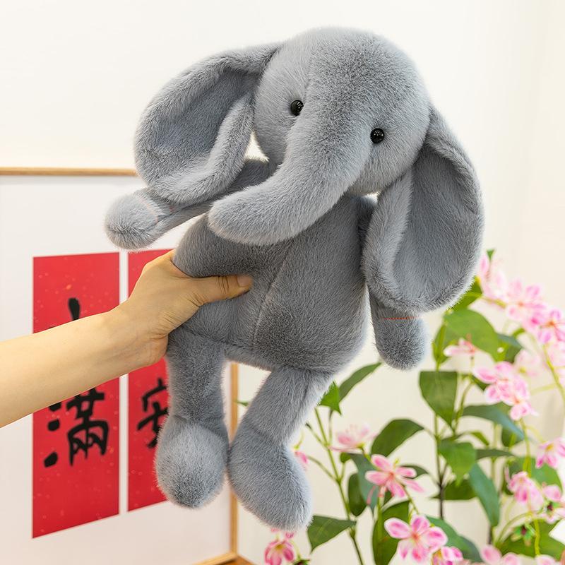 Fun Babe Elephant Plush Doll Elephant Doll Children's Birthday Gift Cute Cartoon Comfortable Pillow Rag Doll