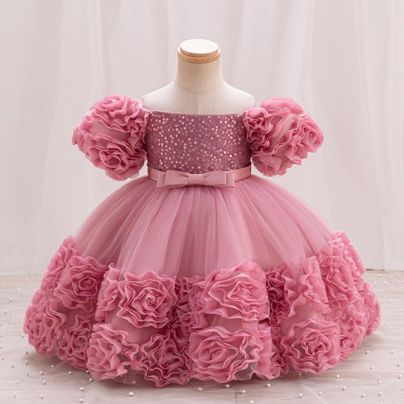 Girls' Sequin Princess Dress for Piano Performance
