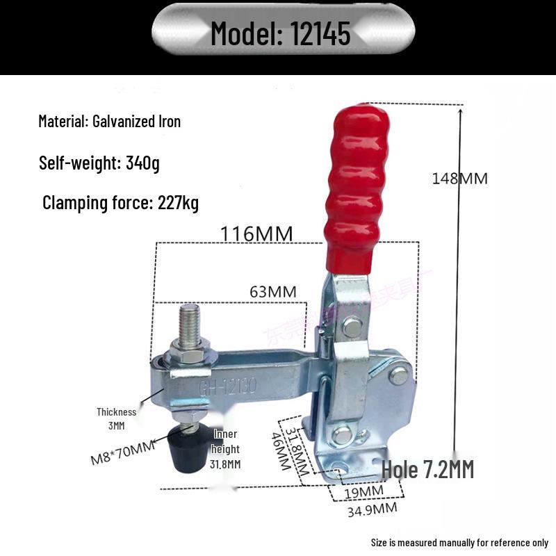XB-101-A Adjustable 304 Stainless Steel Quick Latch Clamp for Workpiece Fixing