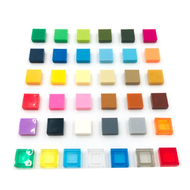 200Pcs 1x1 Flat Tile Smooth Building Blocks Bulk Add-Ons MY OWN CREATION Blocks 3070 Particles Construction Fitting Brand Kid Playthings