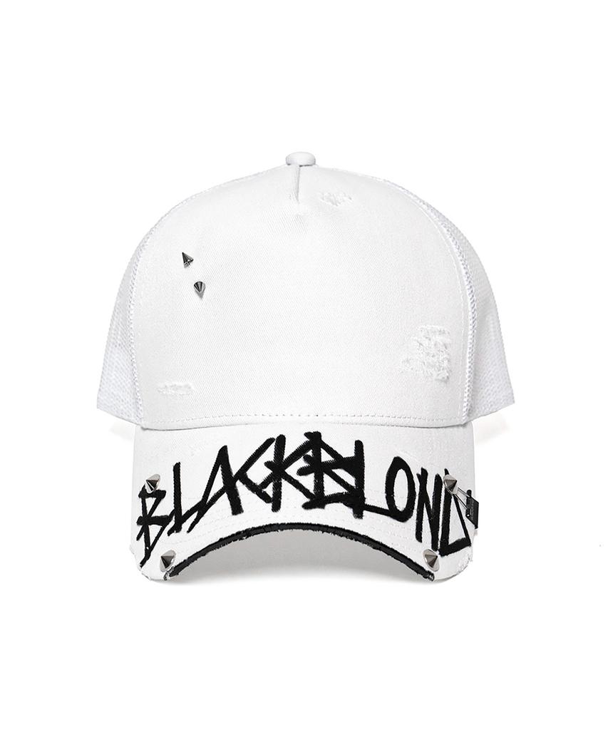 BLACKBLOND Vividi Graffiti Logo Trucker Mesh Cap (White)
