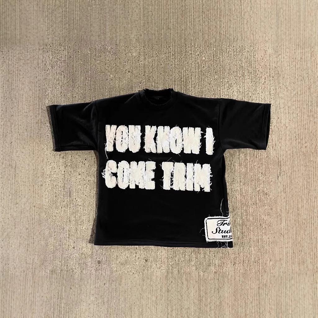 Stickerei Trend Y2K Unisex Lockeres T-Shirt mit Rundhalsausschnitt - Streetstyle Kurzarm