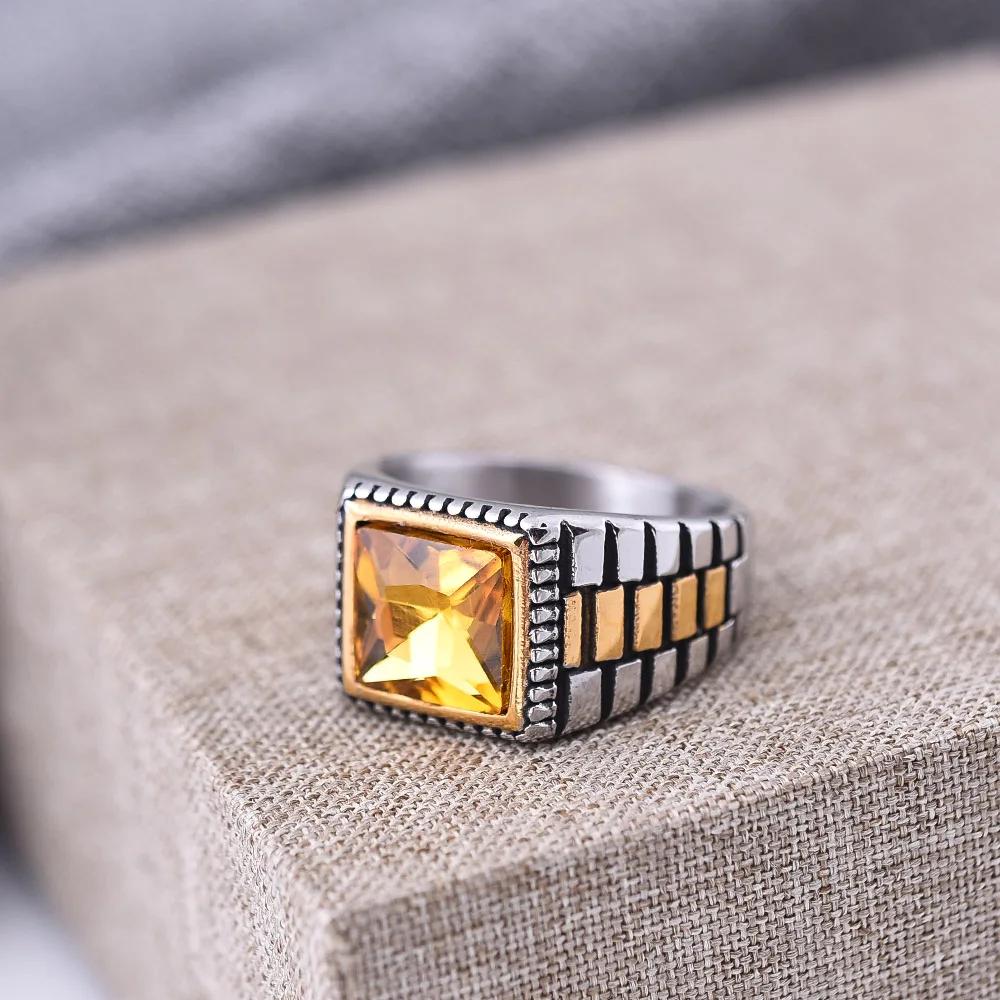 Men's 316LStainless Steel High Quality Onyx Rings Classic Trend Jewelry