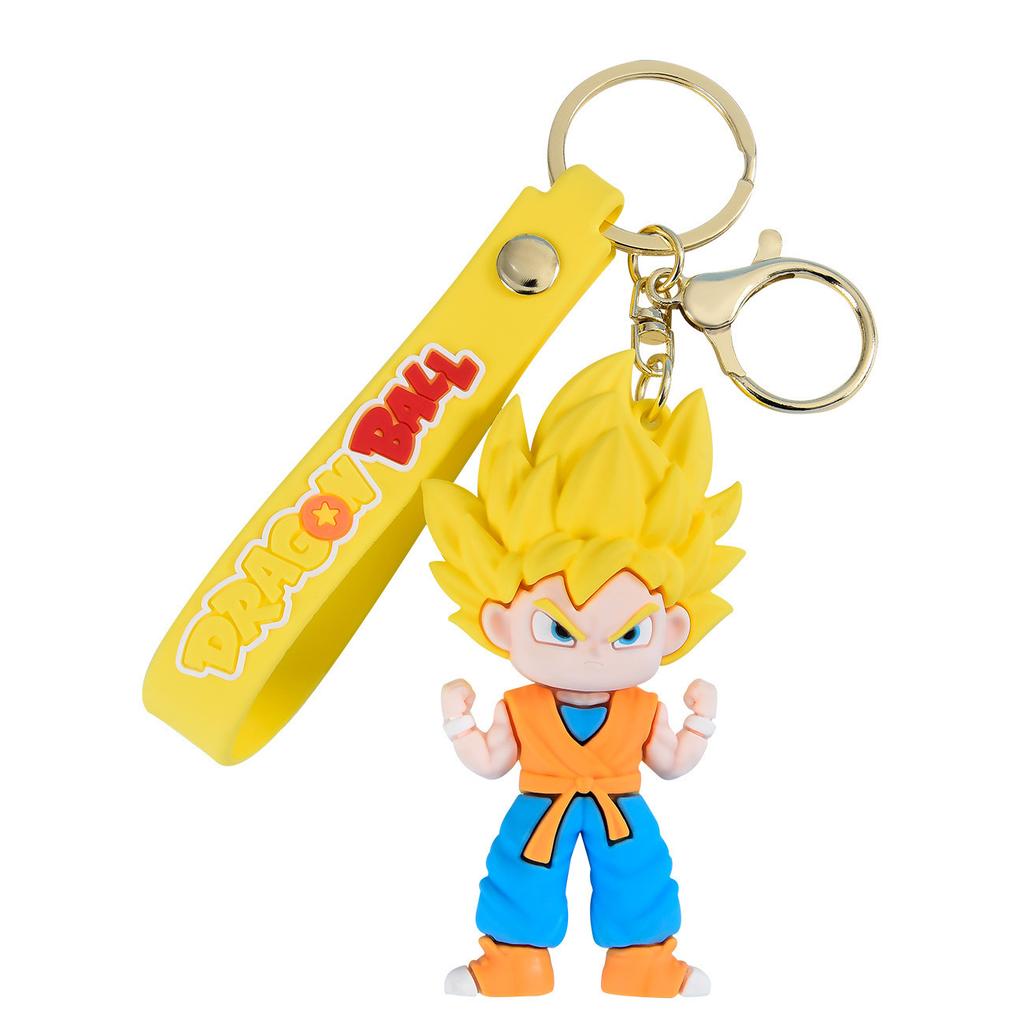 Animation Cartoon Dragon Ball Son Goku Schlüsselanhänger Taschenanhänger Kinderspielzeug Puppenmaschine Geschenke Autoanhänger