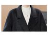 Women's 2025 Korean Style Simple Winter Wool Coat - Double-Faced Petite Design