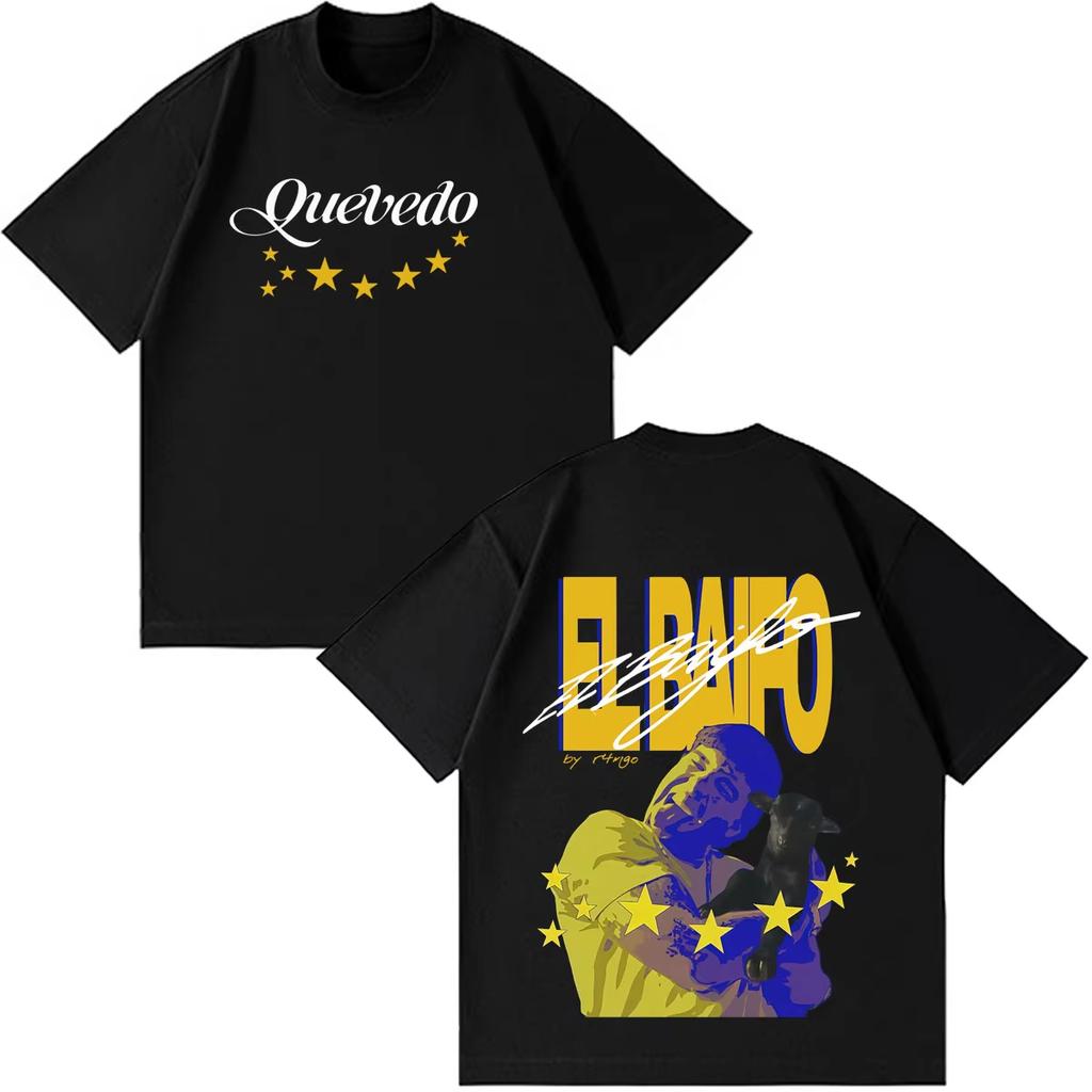 QUEVEDO EL BAIFO Album 2026 Tour Graphics Tshirt Unisex Unisex Fashion T Shirt Casual Pure Cotton HipHop Streetwear Tshirts