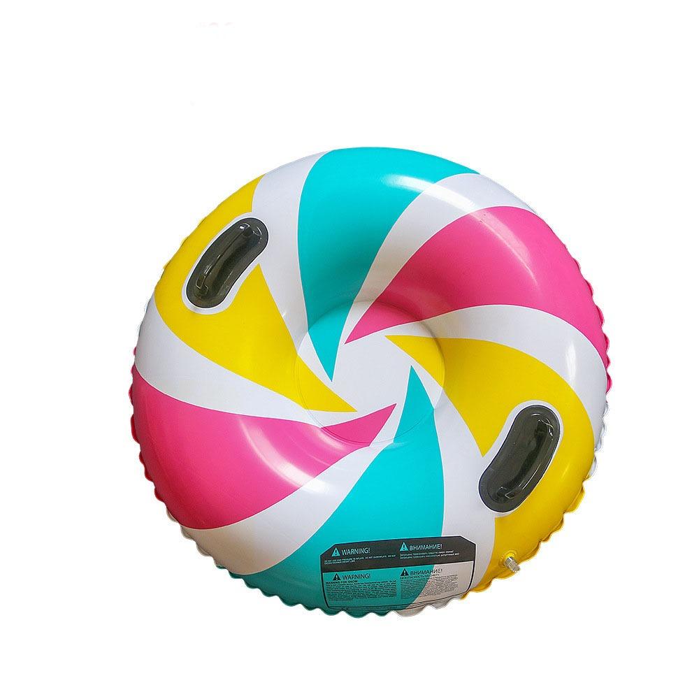 PVC Snow Sledge with Handle Sledding Tube Practical Inflatable Ski Ring  Ski Mat Toy