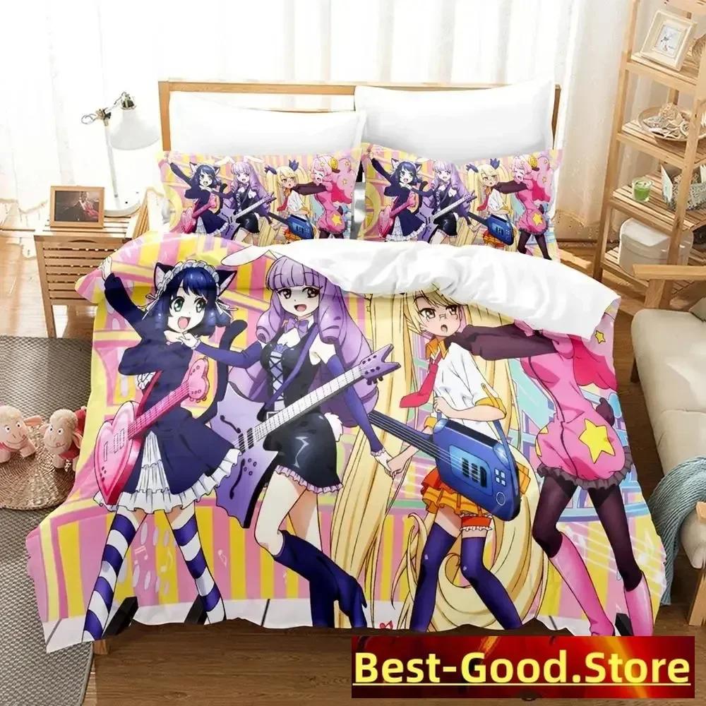 Show By Rock! Bedding Set Cartoon Anime Three-Piece Set Adult Kid Bedroom Duvetcover Sets 3D Kawaii Cute Girls