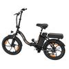ZAZAWORK C16 City Folding Electric Bicycle 250W Motor 20 Inch Fat Tires 120Kg Load Outdoor Ride E-Bike With Tow Seat