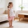 Cool Fresh Pastoral Summer Infant Girl Outfit Fly Sleeve Ruffled Shorts Two Piece Set Sweet Casual Fashion Clothing For Baby Girls