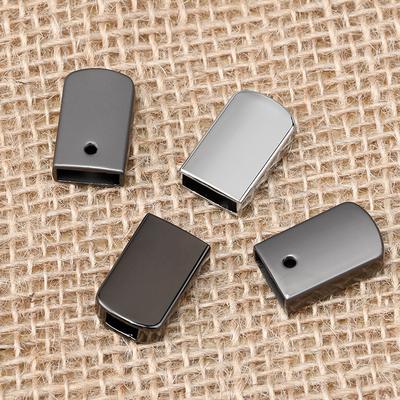 Factory Direct Sales High-grade Hardware Buckle Square Metal Hanging Bell Clip Leather Rope Buckle Decoration Mobile Phone Pendant Car Keychain