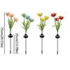 Waterproof Design Solar LED Lights High Quality Realistic Flower Solar Garden Lights Glowing Stems 3 Heads Design Flower Lamp