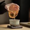 Plant Ash Glaze Dunhuang Thousand Buddha Ceramic Tea Cup Personal Master Cup Gongfu Tea Set Handmade Chinese Tea Ceremony Gift