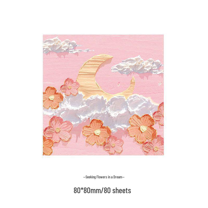 3D Oil Pastel Sticky Notes - Korean Ins Style Planner Notepads