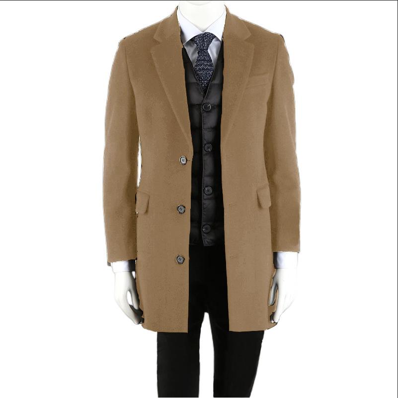 

Новое шерстяное мужское пальто большого размера, куртка, шерстяной тренчкот 4XL хаки